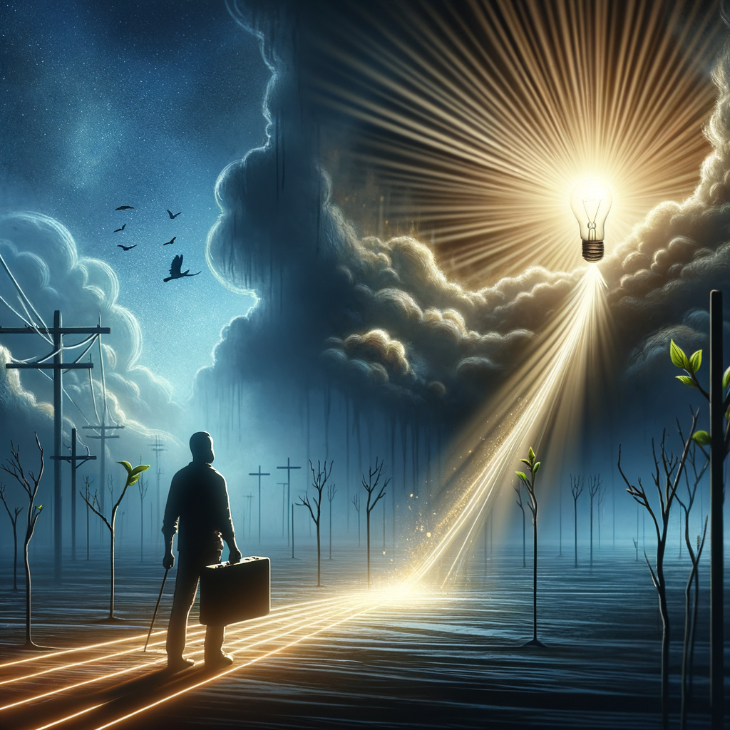 行き詰った人生を変える行動 光明 失敗から学ぶ 一筋の光 文字のスペルが間違っているので正確に直して