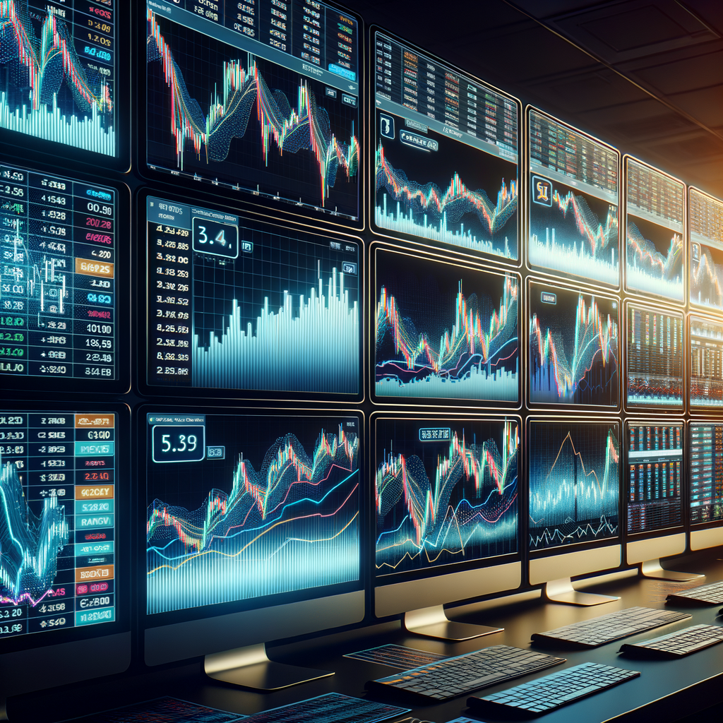 FX 沢山の通貨ペア チャート画面 複数PC画面